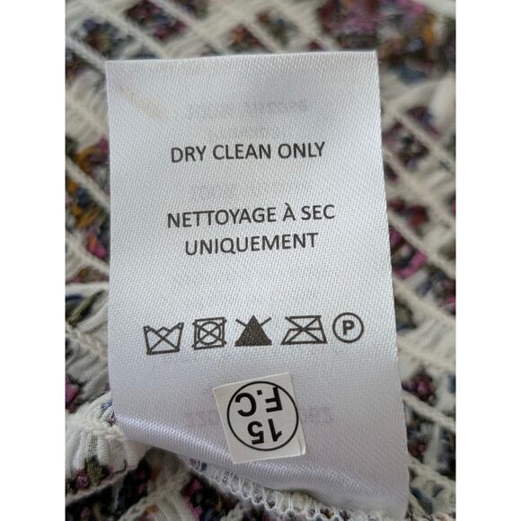 EUC Veronica Beard Kali Floral Multi Color Smocked Blouse Floral Size 8 Medium - Picture 9 of 9